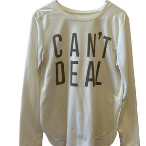 LOL VINTAGE | White Creme Can’t Deal Long Sleeve sweater Size Medium